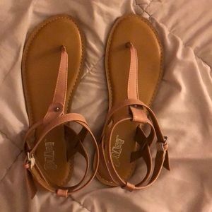 Light pink strap sandals